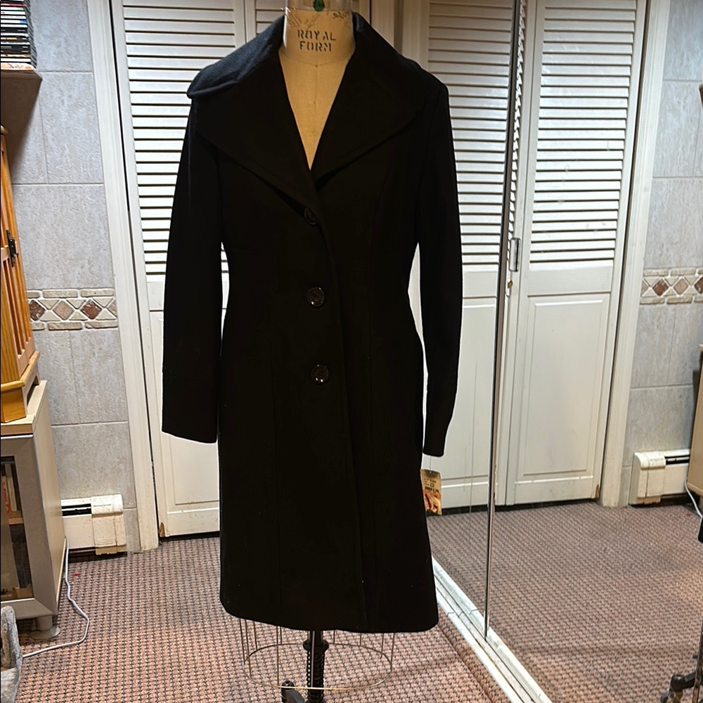 NWT Michael Kors part wool black Coat, size 10